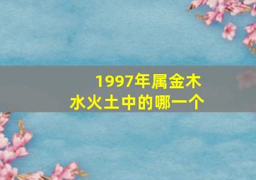 1997年属金木水火土中的哪一个