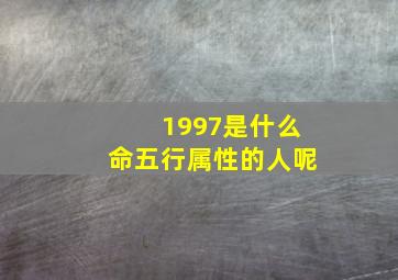 1997是什么命五行属性的人呢