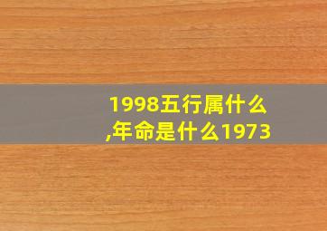 1998五行属什么,年命是什么1973