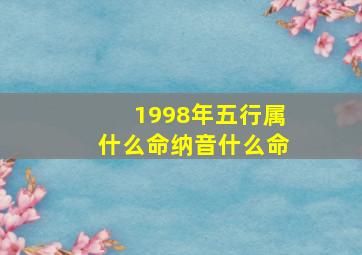 1998年五行属什么命纳音什么命