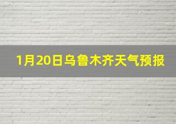 1月20日乌鲁木齐天气预报