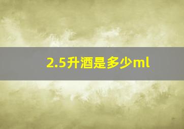 2.5升酒是多少ml