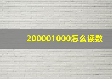 200001000怎么读数