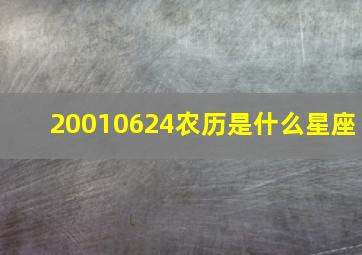 20010624农历是什么星座