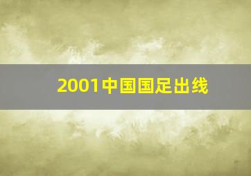 2001中国国足出线