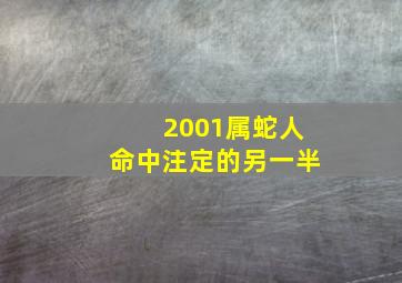 2001属蛇人命中注定的另一半