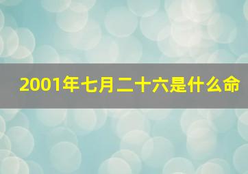 2001年七月二十六是什么命