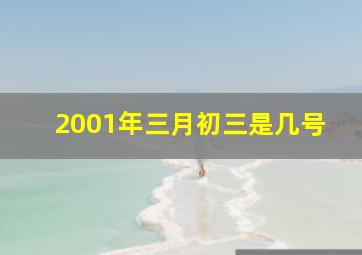 2001年三月初三是几号