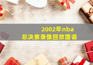 2002年nba总决赛录像回放国语