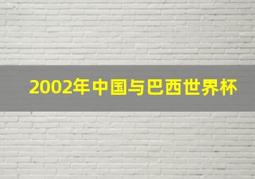 2002年中国与巴西世界杯