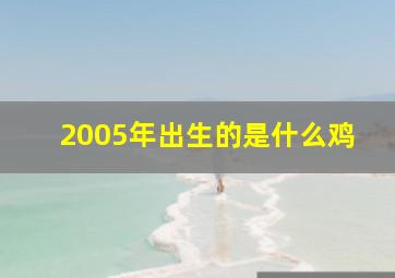 2005年出生的是什么鸡