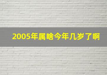 2005年属啥今年几岁了啊