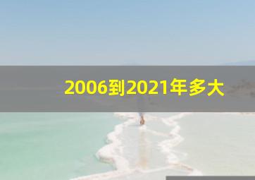 2006到2021年多大