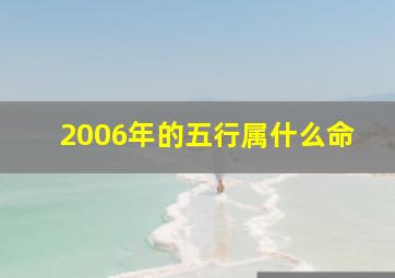 2006年的五行属什么命