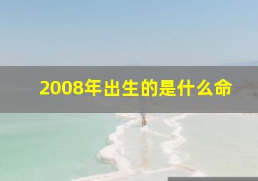 2008年出生的是什么命