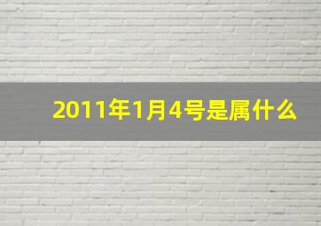 2011年1月4号是属什么