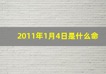 2011年1月4日是什么命