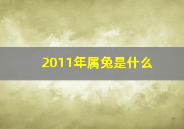 2011年属兔是什么