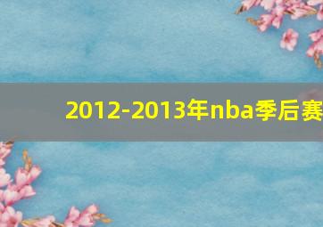 2012-2013年nba季后赛