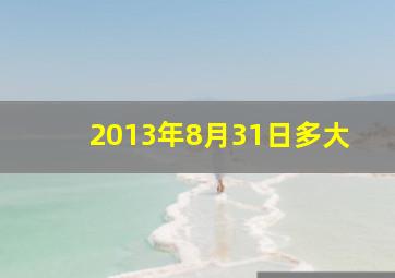 2013年8月31日多大