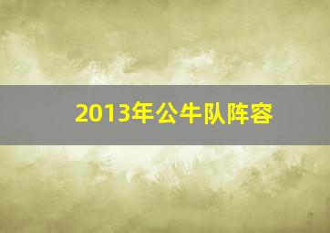 2013年公牛队阵容