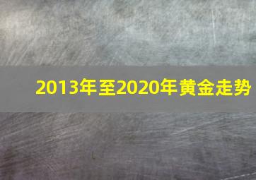 2013年至2020年黄金走势