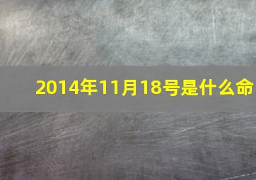 2014年11月18号是什么命