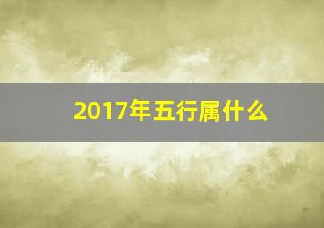 2017年五行属什么