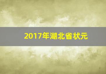 2017年湖北省状元