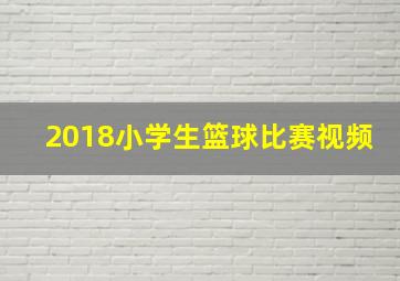 2018小学生篮球比赛视频