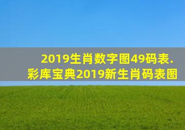 2019生肖数字图49码表.彩库宝典2019新生肖码表图