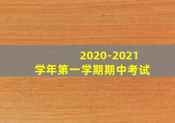 2020-2021学年第一学期期中考试