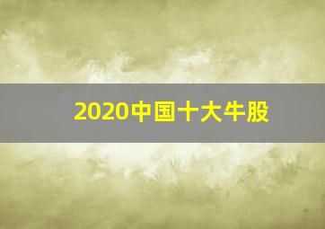 2020中国十大牛股