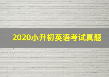 2020小升初英语考试真题