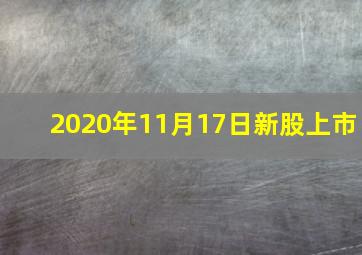 2020年11月17日新股上市