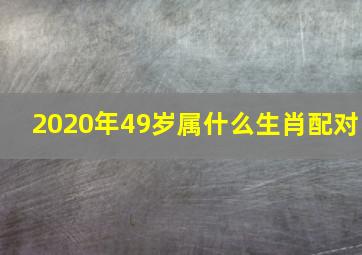 2020年49岁属什么生肖配对