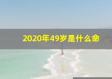 2020年49岁是什么命