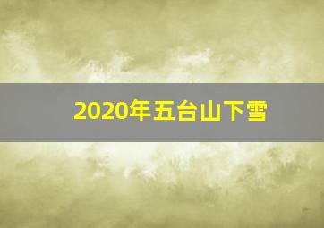 2020年五台山下雪