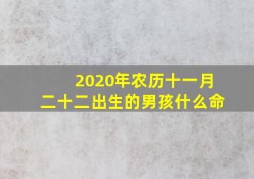 2020年农历十一月二十二出生的男孩什么命