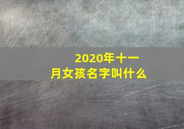 2020年十一月女孩名字叫什么