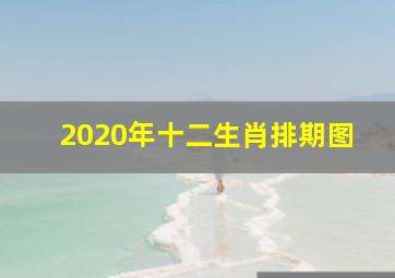 2020年十二生肖排期图