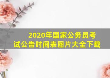 2020年国家公务员考试公告时间表图片大全下载