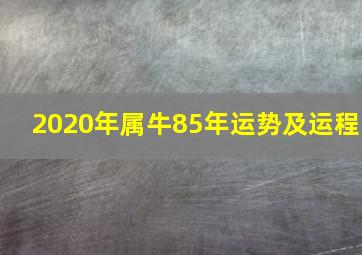 2020年属牛85年运势及运程