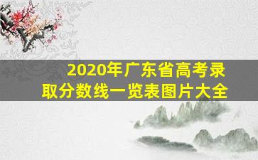 2020年广东省高考录取分数线一览表图片大全