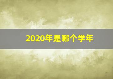 2020年是哪个学年