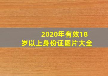 2020年有效18岁以上身份证图片大全