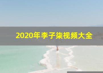 2020年李子柒视频大全