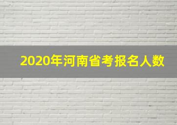 2020年河南省考报名人数