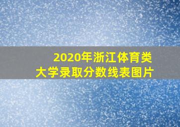 2020年浙江体育类大学录取分数线表图片