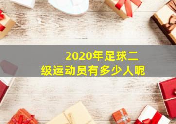 2020年足球二级运动员有多少人呢